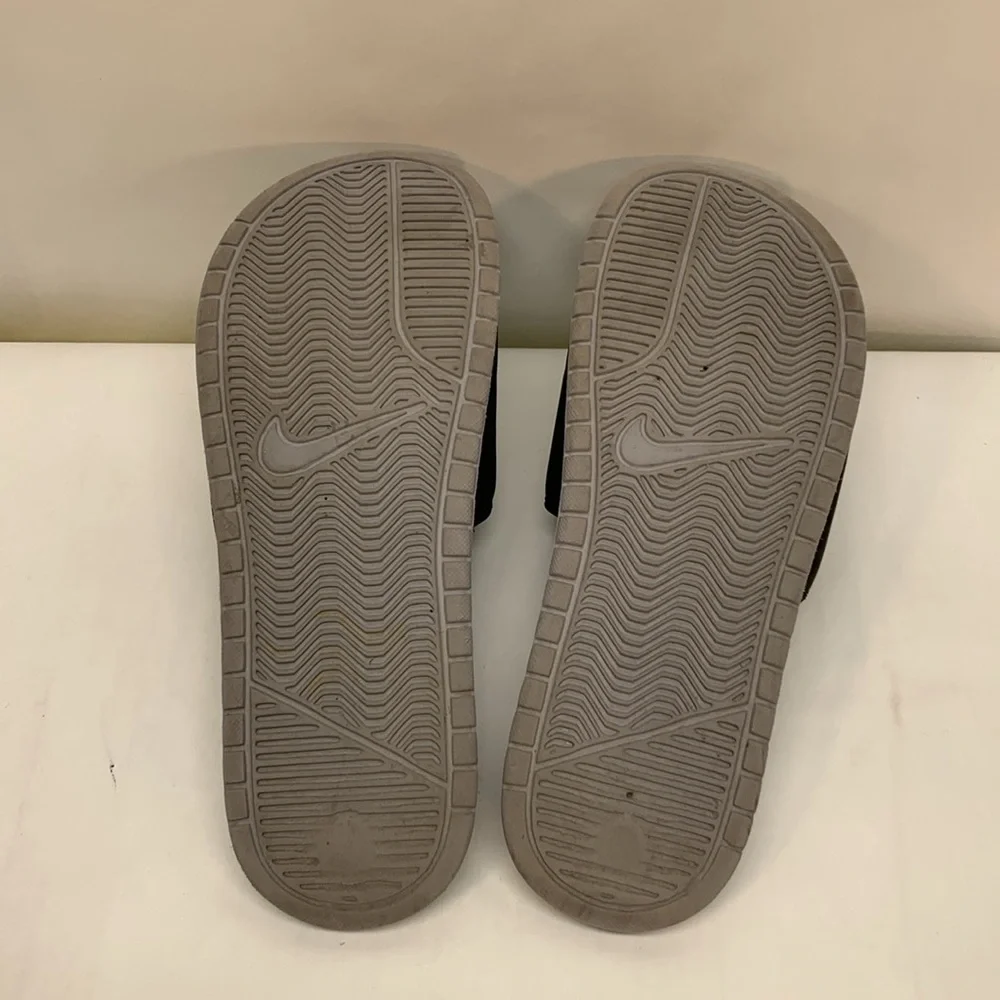 Nike Benassi JDI Grey/Volt/Black Men's Slides Sandals- 343880-027 Size 8